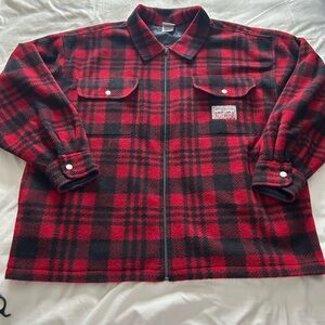 Vintage Disney Adventure Ahead Best-Brand Plaid Lined Zip Up Jacket Size Large